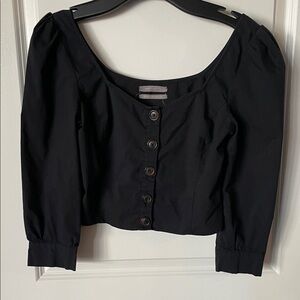 Urban Outfitters Black Button-Up Blouse